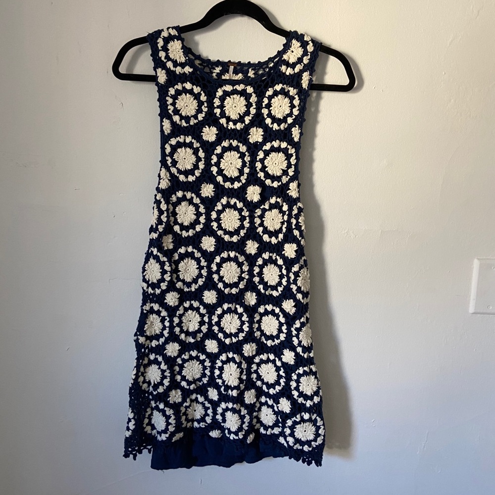 Free People Delilah Crochet Shift Dress